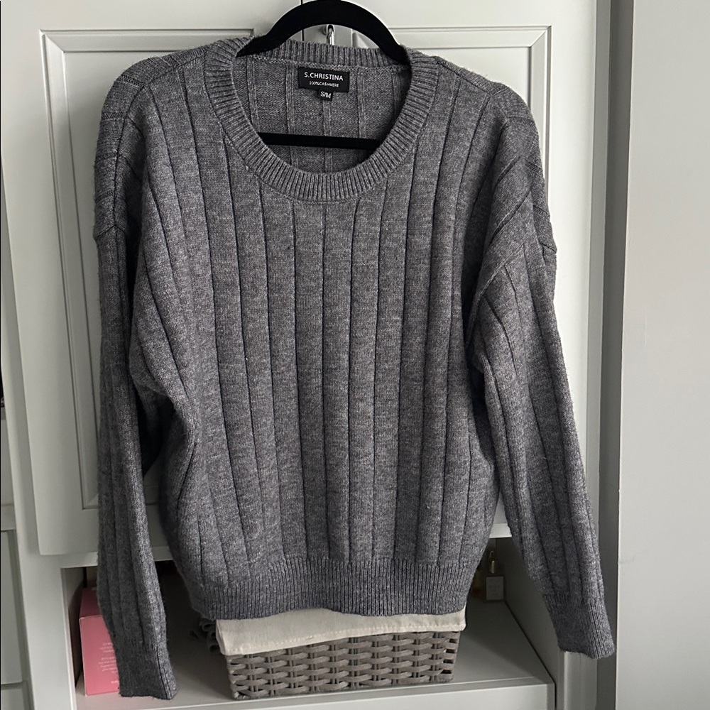 S. Christina Gray Cashmere Sweater Size Small/Medium. Like new.
